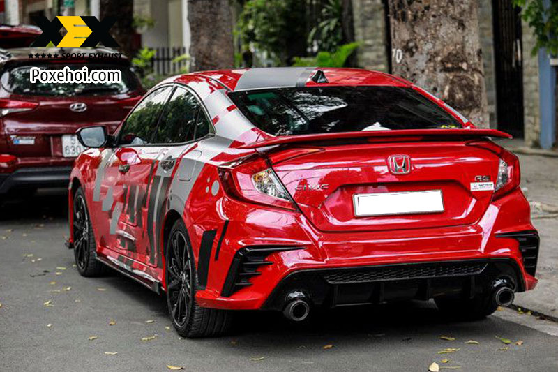 Độ pô xe Honda Civic 
